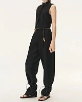 Black Pined Trousers