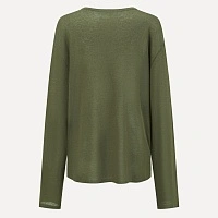 Green Knitted Long Sleeves Top