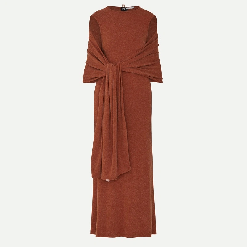 SHAWL DRESS ORANGE