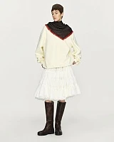 White layered short skirt