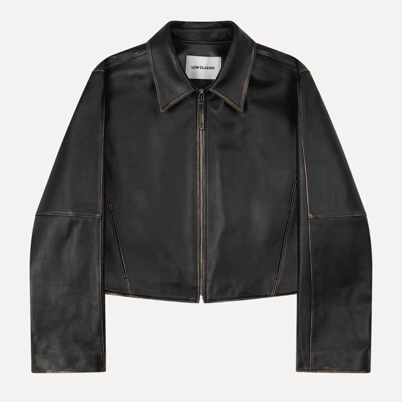 REAL LEATHER JACKET Black