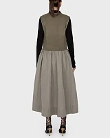 TEARDROP FLEECE DRESS OLIVE