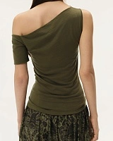 Olive Green One Shoulder Top