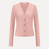Pink Linen Knitted Cardigan
