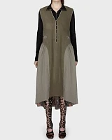 TEARDROP FLEECE DRESS OLIVE