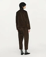 Dark green corduroy 3D skinny pants