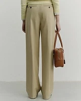 DOUBLE PLEATED CHINO SLACKS BEIGE