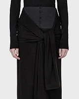 SHAWL SKIRT BLACK