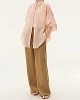 Apricot Drawstring StraightLeg Pants