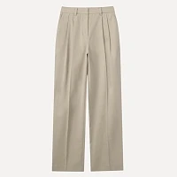 DOUBLE PLEATED CHINO SLACKS BEIGE