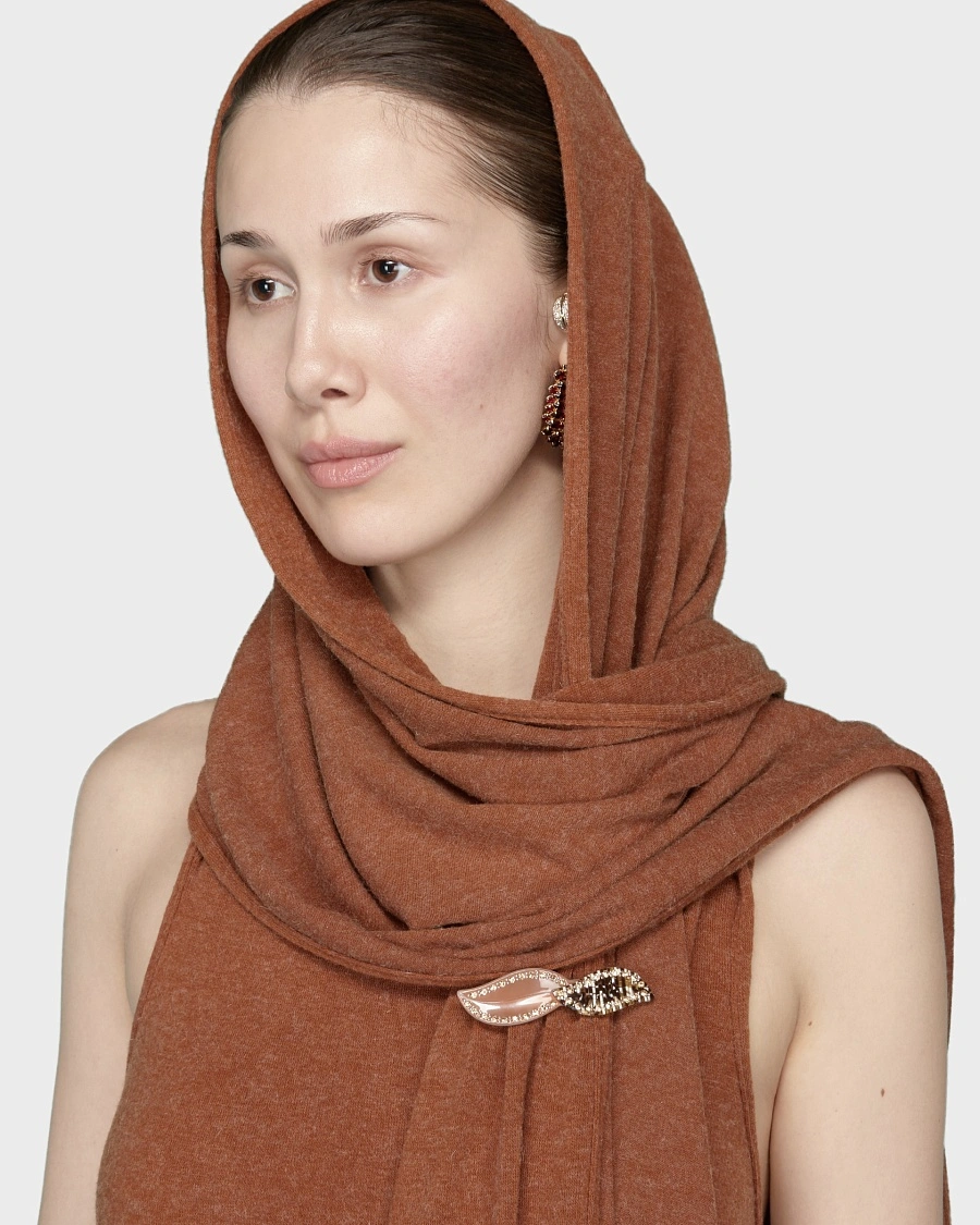 SHAWL DRESS ORANGE