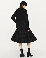 Floral pattern embroidered button vest