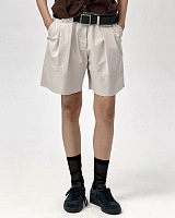 TUCK POINT TURN-UP SHORTS