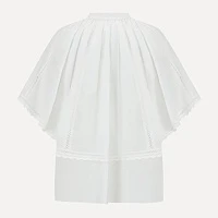 White Drop Sleeve Top
