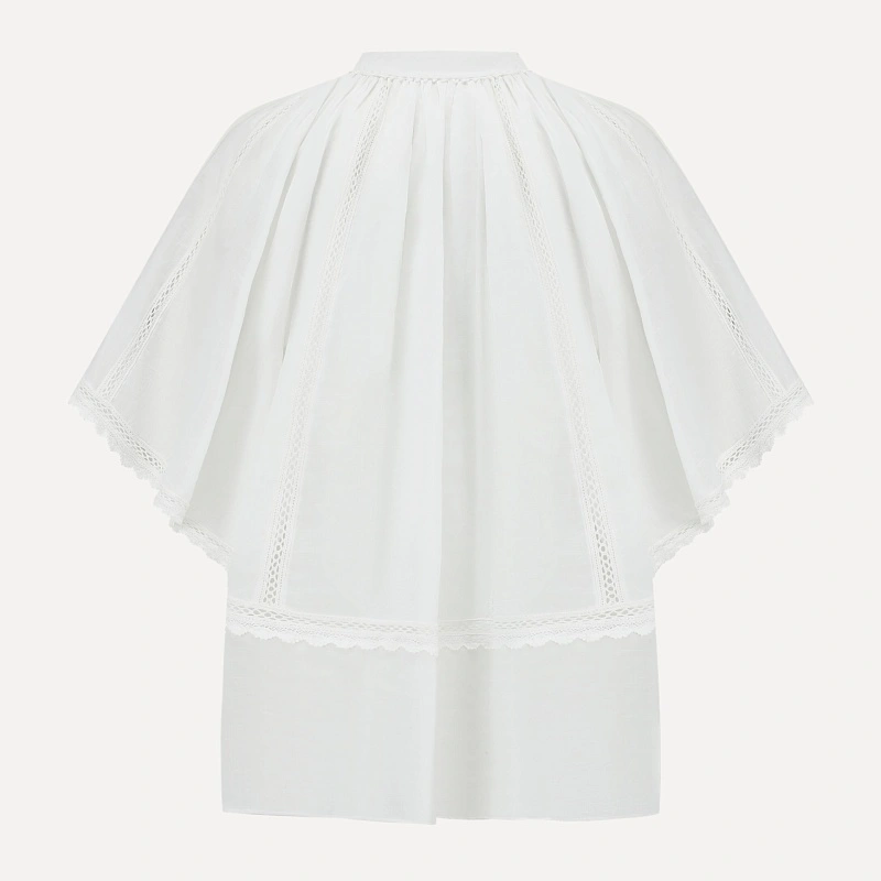 White Drop Sleeve Top