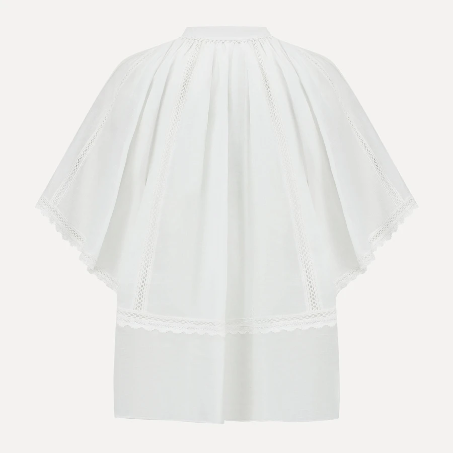 White Drop Sleeve Top