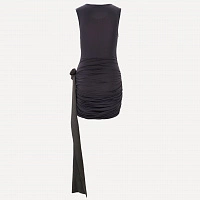 Grey Twisted Jersey Shift Dress