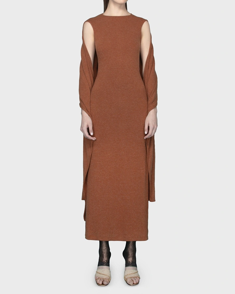 SHAWL DRESS ORANGE