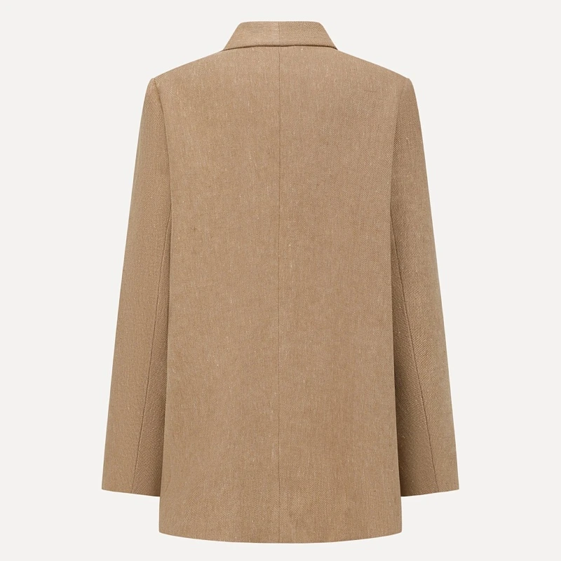 Linen Cubic Wide Lapel Suit