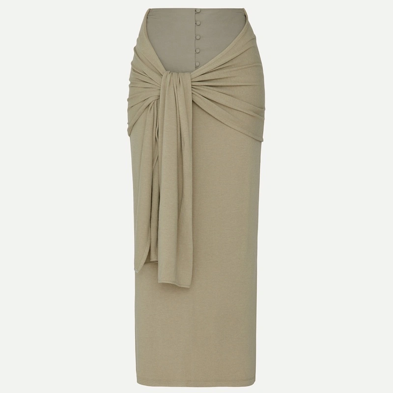 SHAWL SKIRT OLIVE