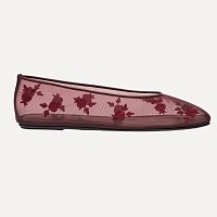 BALLET FLATS EMBROIDERY BURGUNDY
