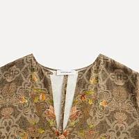 One-shoulder silk printed dress