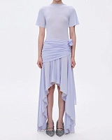 Foggy Blue Jersey Sun Dress