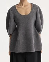 Sculptural double-face top