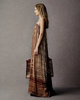 Silk and Ramie Printed Halter Dress