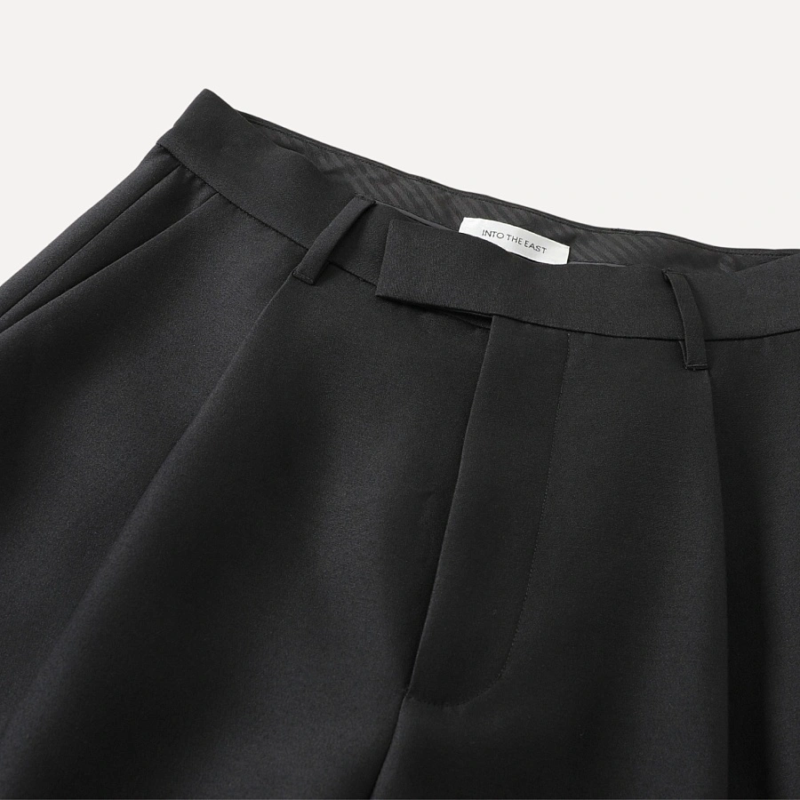 Black Pined Trousers
