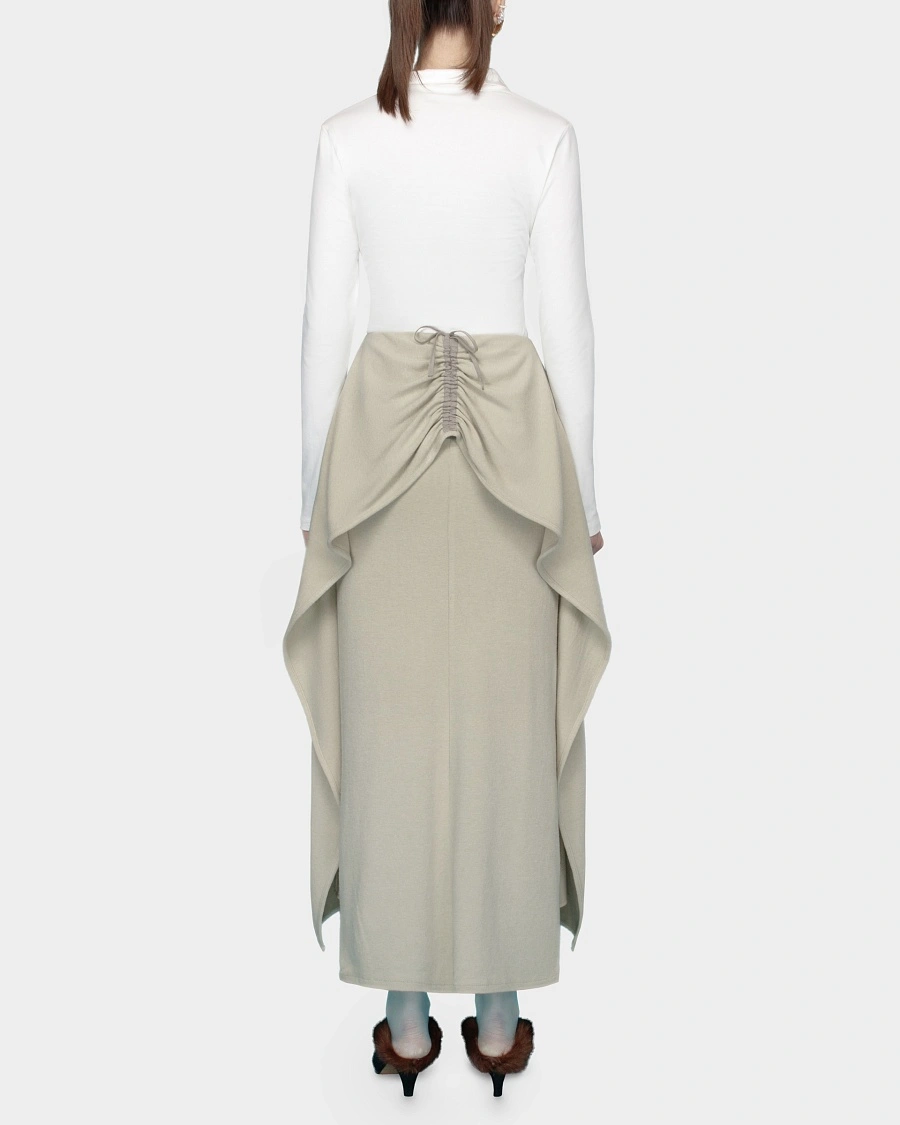 SHAWL SKIRT OLIVE