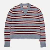 Shetland Stripe V-Neck