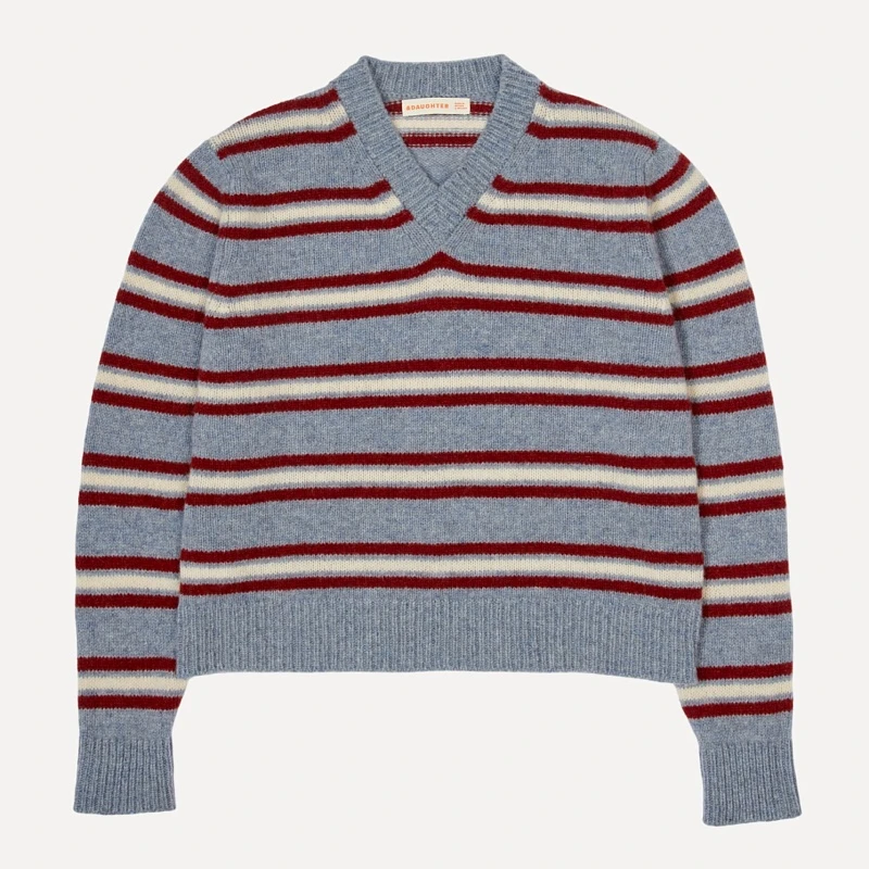 Shetland Stripe V-Neck