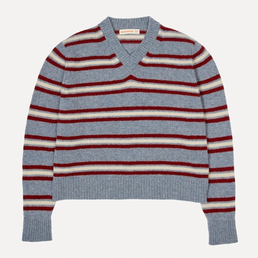 Shetland Stripe V-Neck