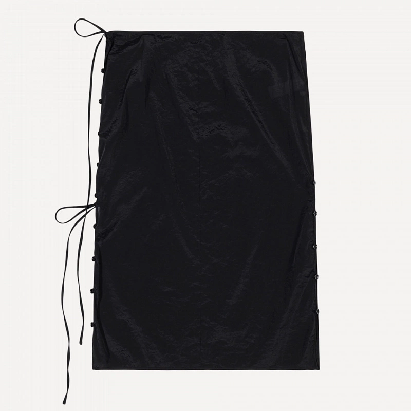 SEE-THROUGH BUTTON LOOP SKIRT