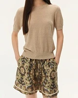 Oatmeal Linen Fit Knit Top