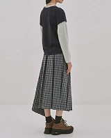 CREPE LAYERED CAP SLEEVE T-SHIRTS