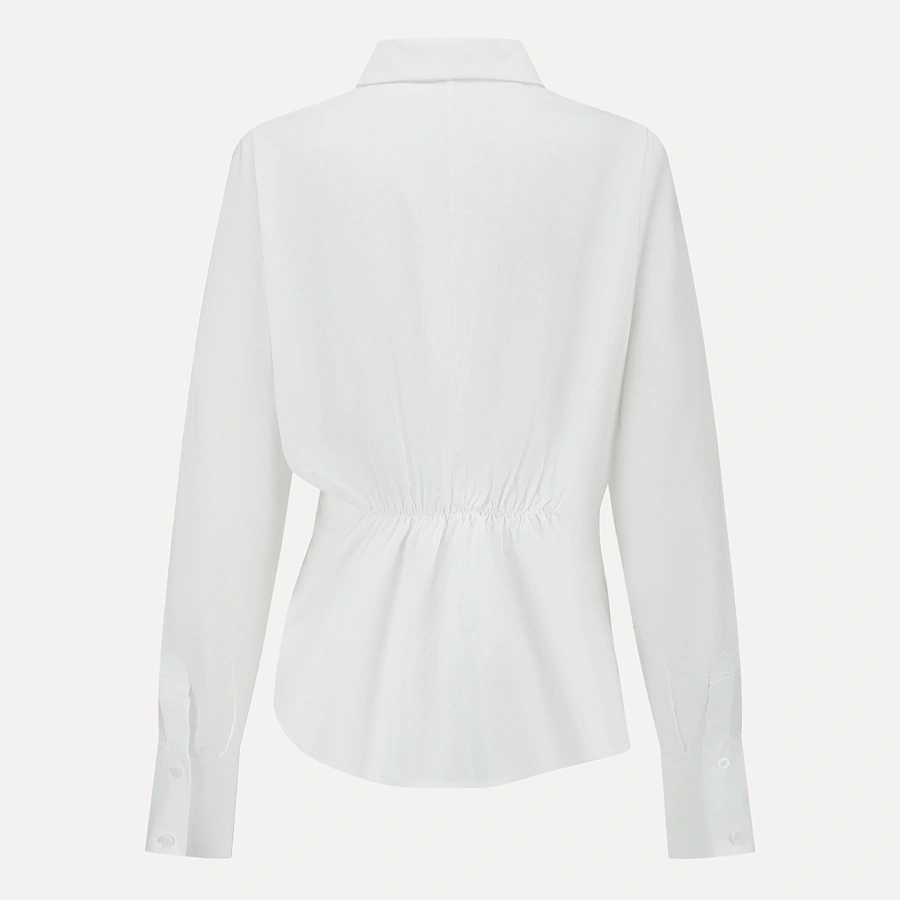 Pure White Side Buckle Shirt