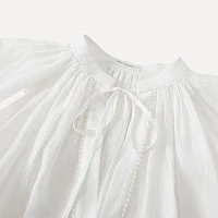 White Drop Sleeve Top