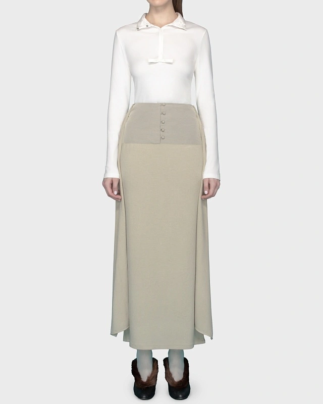 SHAWL SKIRT OLIVE