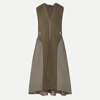 TEARDROP FLEECE DRESS OLIVE