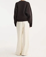 Sculptural compact v-neck