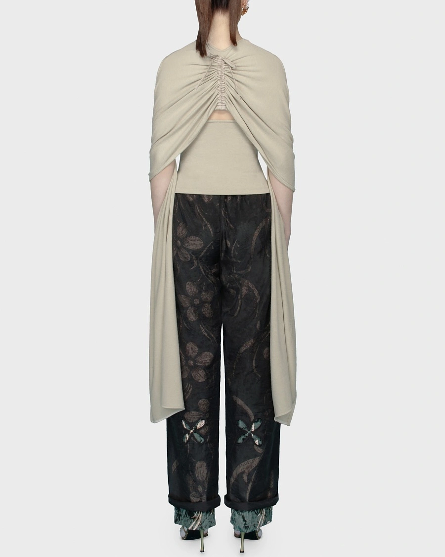 SHAWL TOP OLIVE