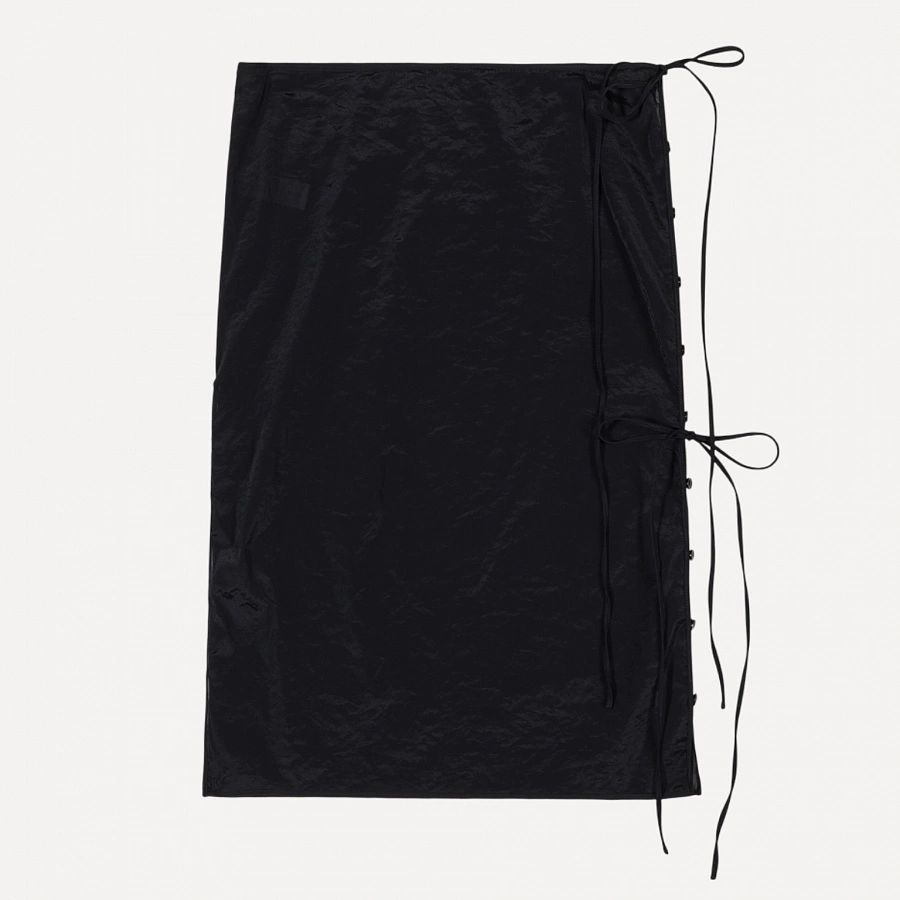 SEE-THROUGH BUTTON LOOP SKIRT