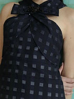 Crossover bow long dress