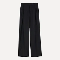 Mid-waist tailored trousers black