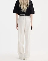 Mid-waist tailored trousers white