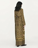 One-shoulder silk printed dress