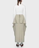 SHAWL SKIRT OLIVE