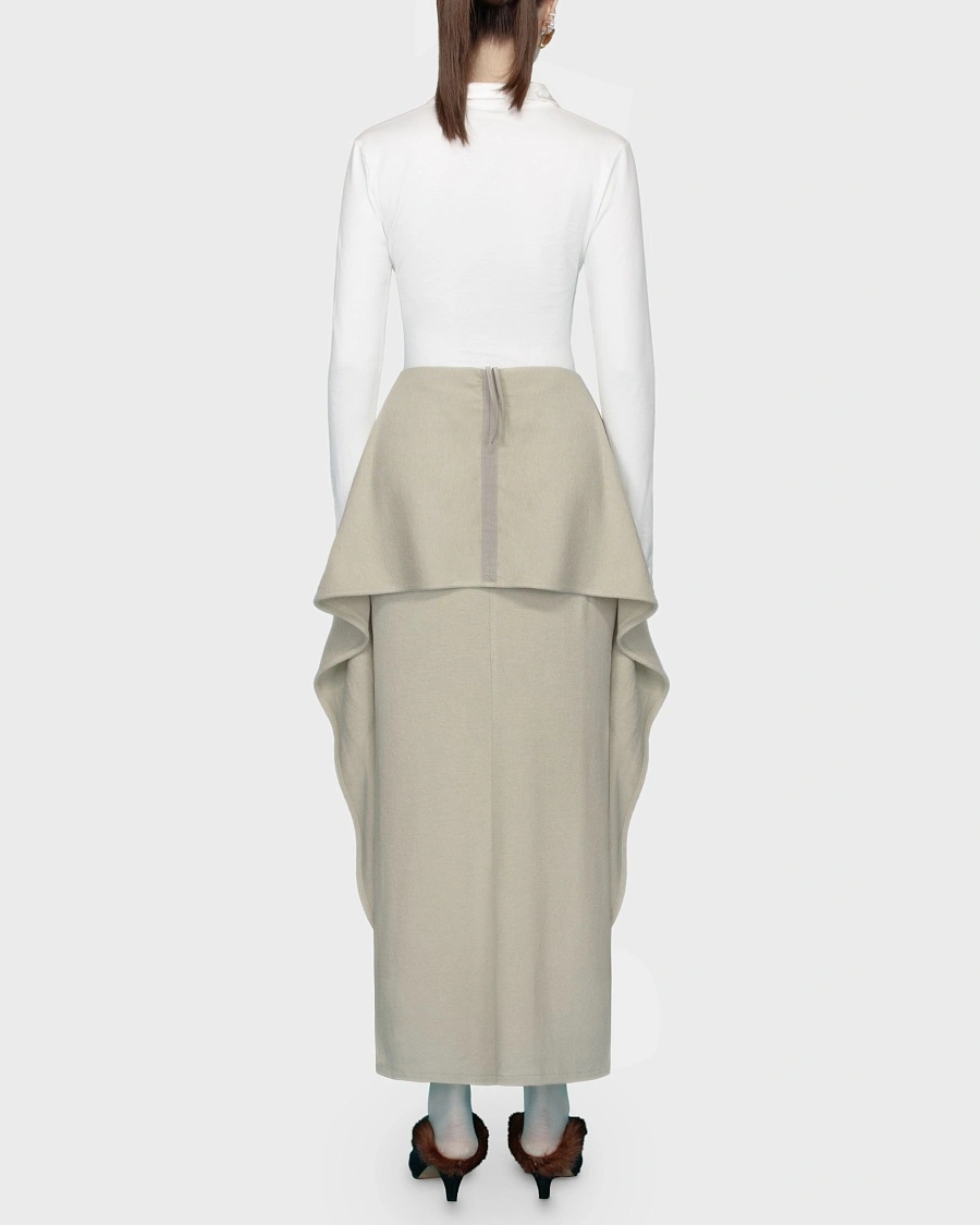 SHAWL SKIRT OLIVE
